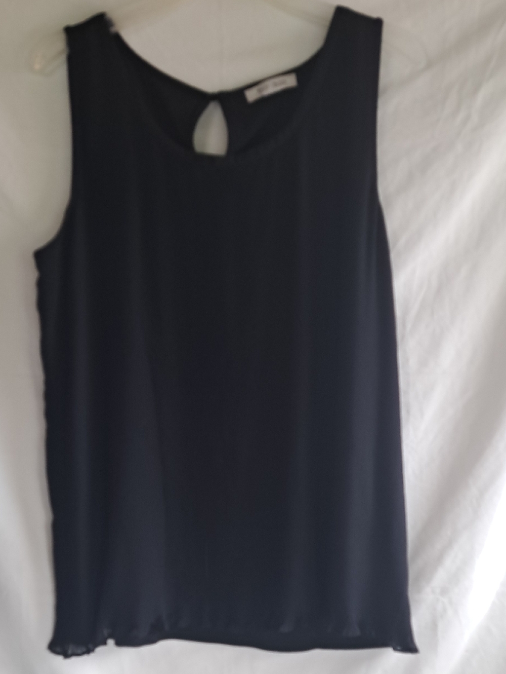 White House Black Market Black Sleeveless Blouse